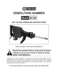 Harbor Freight Tools 11 Amp 35 lb. Lower Wall Breaker Hammer Product manual
