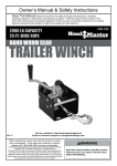 Harbor Freight Tools 1 Ton Capacity Hand Winch Product manual