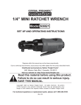 Harbor Freight Tools 1/4 in. Mini Air Ratchet Wrench Product manual