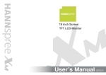 Hannspree 19 Inch Screen TFT LCD Monitor User's Manual