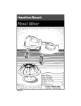 Hamilton Beach Hand Mixer 62515 User's Manual