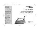 Hamilton Beach Easy Touch Iron User's Manual