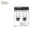 Hamilton Beach Aroma Express User's Manual