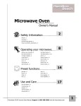 Hamilton Beach 87107 User's Manual