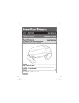 Hamilton Beach 840213800 User's Manual