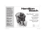 Hamilton Beach 67600 User's Manual