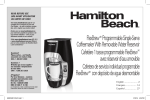Hamilton Beach 49996 User's Manual