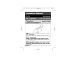 Hamilton Beach 14965 User's Manual