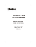 Haier XQG60-HA800TX(M), XQG60-HA1000TX(M) User's Manual