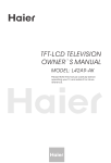 Haier TFT-LCD User's Manual
