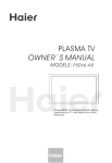 Haier P50V6-A8S User's Manual