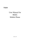 Haier M101 User's Manual