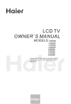 Haier L37A8A User's Manual