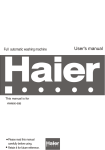 Haier HWM80-68B User's Manual