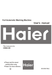 Haier HWM60-20B User's Manual