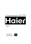 Haier HWM60-10 User's Manual