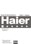 Haier HWM55-33W User's Manual