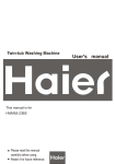 Haier HWM55-23BS User's Manual
