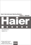 Haier HWM50-18 B User's Manual