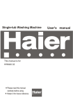 Haier HWM40-32 User's Manual