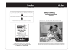 Haier Washer XPB62-0613D User's Manual