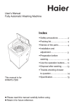 Haier Washer HWM75-7288 User's Manual