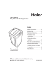 Haier Washer HWM60-918NZP User's Manual