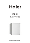 Haier Refrigerator HRZ-60 User's Manual