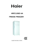 Haier HRFZ-250D User's Manual