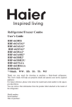 Haier Refrigerator HRF-66ISA2 User's Manual