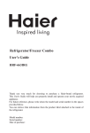 Haier Refrigerator HRF-663IRG User's Manual