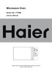 Haier HGL-1770MB User's Manual