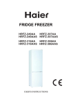 Haier Freezer HRFZ-249AAS User's Manual