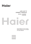 Haier LE22P600 User's Manual