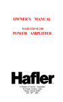 Hafler SE240 User's Manual