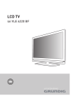 Grundig LCD TV 46 VLE 6220 BF User's Manual