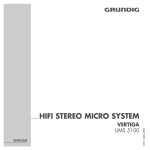 Grundig HIFI STEREO MICRO SYSTEM VERTIGA UMS 5100 User's Manual