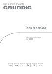 Grundig FOOD PROCESSOR Multitalent Compact UM 8050 User's Manual