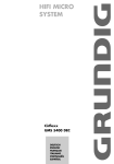 Grundig Cirflexx HIFI Micro System UMS 5400 DEC User's Manual
