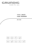 Grundig 4 in 1 multi hair trimmer MT 6740 User's Manual