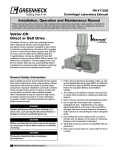 Greenheck Fan Vektor-CD Direct or Belt Drive The Vektor-CD fan 47555 User's Manual