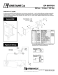 Greenheck Fan EP Switch User's Manual