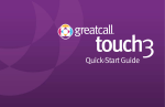 GreatCall Jitterbug Touch 3 Quick Start Guide