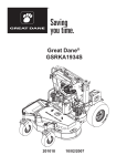 Great Dane GSRKA1934S User's Manual