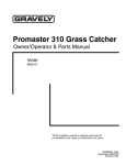 Gravely PROMASTER 890015* User's Manual