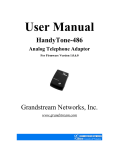 Grandstream Networks HANDYTONE 486 User's Manual