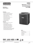 Goodman Mfg SS-SSX16 User's Manual