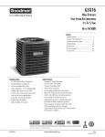 Goodman Mfg GSX16 User's Manual