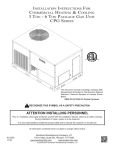 Goodman Mfg Commercial Heating and Cooling Gas Unit CPG SERIES User's Manual