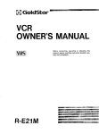 Goldstar R-E21M User's Manual